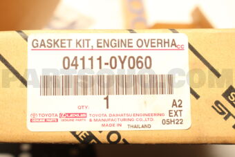041110Y060 Toyota GASKET KIT, ENGINE