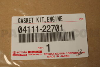0411122701 Toyota GASKET KIT, ENGINE OVERHAUL