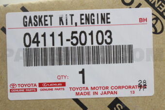 0411150103 GASKET KIT, ENGINE