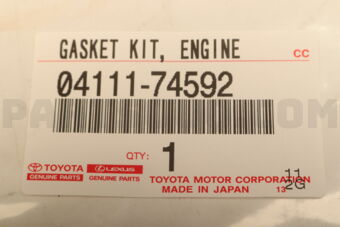 0411174592 GASKET KIT, ENGINE OVERHAUL