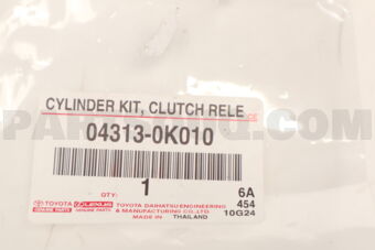 043130K010 Toyota CYLINDER KIT, CLUTCH RELEASE