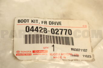 0442802770 BOOT KIT, FRONT DRIVE SHAFT, IN &amp; OUTBOARD, LH