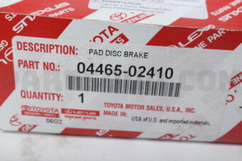 0446502410 PAD KIT, DISC BRAKE, FRONT
