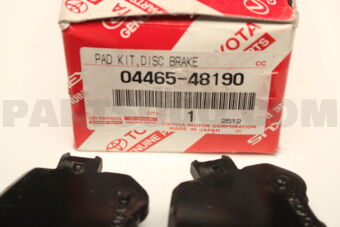 0446548190 Toyota PAD KIT, DISC BRAKE, FRONT