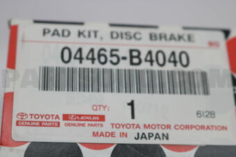04465B4040 PAD KIT, DISC BRAKE, FRONT