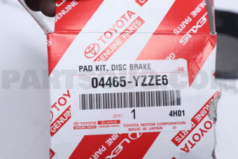 04465YZZE6 Toyota BRAKE PAD KIT