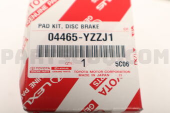04465YZZJ1 PAD KIT DISC BRAKE