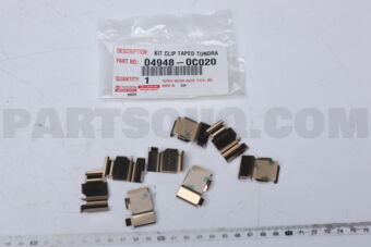 049480C020 Toyota FITTING KIT, DISC BRAKE, REAR