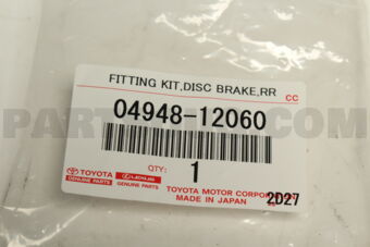 0494812060 FITTING KIT, DISC BRAKE, REAR