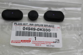 049490K030 PLUG KIT, REAR BRAKE