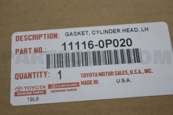 111160P020 Toyota GASKET, CYLINDER HEAD, NO.2