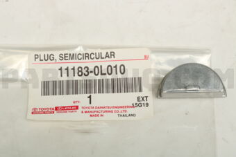 111830L010 Toyota PLUG, SEMICIRCULAR
