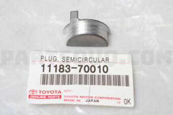 1118370010 PLUG, SEMICIRCULAR