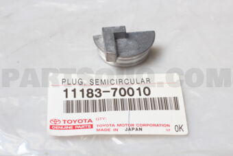 1118370010 Toyota PLUG, SEMICIRCULAR
