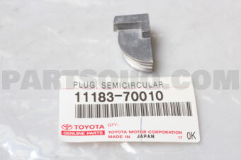 1118370010 Toyota PLUG, SEMICIRCULAR