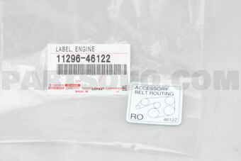 1129646122 LABEL, ENGINE SERVICE INFORMATION