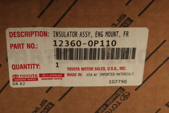 123600P110 INSULATOR ASSY, ENGINE MOUNTING, FRONT