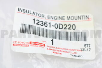123610D220 INSULATOR, ENGINE MOUNTING, FRONT(