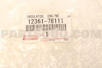 1236178111 INSULATOR, ENGINE MOUNTING, FRONT