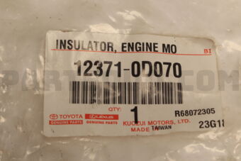 123710D070 Toyota INSULATOR, ENGINE MOUNTING, REAR