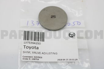 1375364250 SHIM, VALVE ADJUSTING