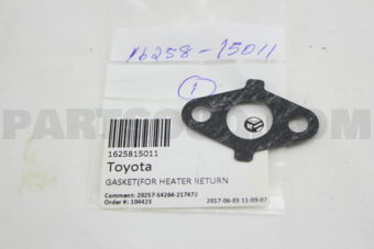 1625815011 GASKET(FOR HEATER RETURN)
