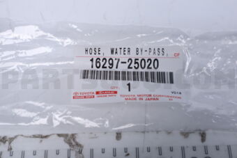 1629725020 Toyota HOSE, WATER BY-PASS