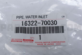 1632270030 Toyota PIPE  WATER INLET