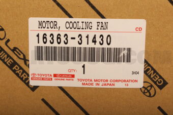 1636331430 Toyota MOTOR, COOLING FAN