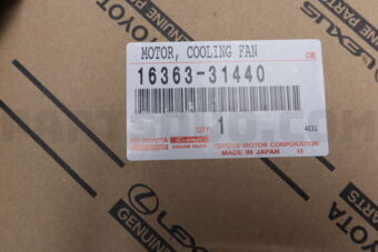 1636331440 Toyota MOTOR, COOLING FAN, NO.2