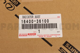 1640036100 Toyota RADIATOR ASSY