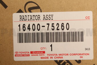 1640075260 RADIATOR ASSY
