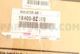 16400BZB10 RADIATOR ASSY