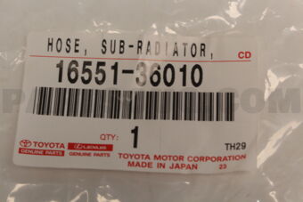 1655136010 HOSE, SUB-RADIATOR, NO.1