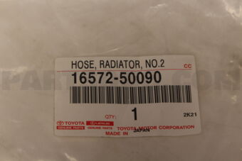 1657250090 Toyota HOSE, RADIATOR, NO.2