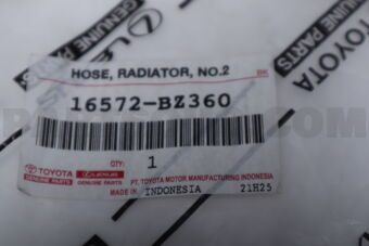 16572BZ360 Toyota HOSE, RADIATOR, NO.2
