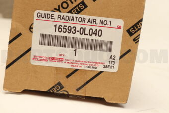 165930L040 GUIDE, RADIATOR AIR