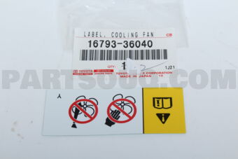 1679336040 LABEL, COOLING FAN