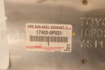 174030P021 Toyota PIPE ASSY, EXHAUST, CENTER