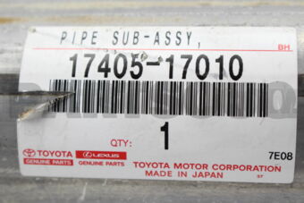 1740517010 PIPE ASSY, EXHAUST, TAIL