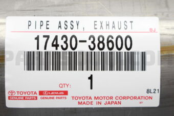 1743038600 PIPE ASSY, EXHAUST, TAIL