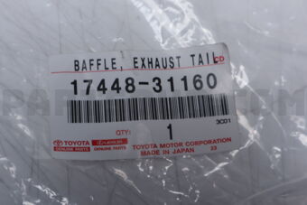 1744831160 Toyota BAFFLE  EXHAUST TAIL
