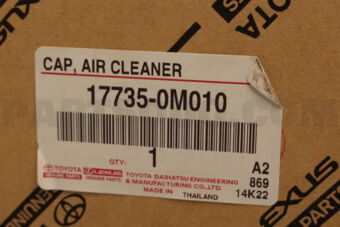 177350M010 Toyota CAP, AIR CLEANER