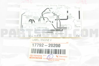 1779220200 PLATE, ENGINE VACUUM HOSE INFORMAT
