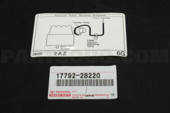 1779228220 LABEL, ENGINE VACUUM HOSE INFORMAT