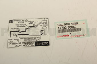 1779250042 Toyota PLATE, ENGINE VACUUM HOSE INFORMATION