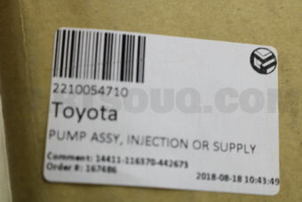 2210054710 PUMP ASSY, INJECTION OR SUPPLY