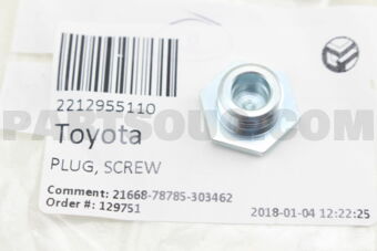 2212955110 PLUG, SCREW