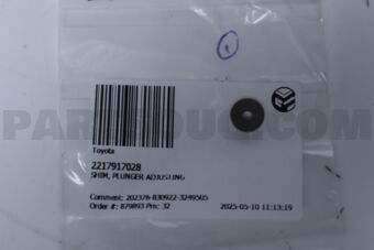 2217917028 Toyota SHIM, PLUNGER ADJUSTING