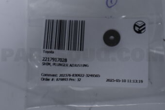 2217917028 Toyota SHIM, PLUNGER ADJUSTING